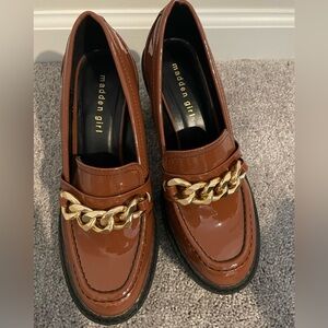 Madden Girl Women’s Kassidy Loafer, Cognac, Size 9.5